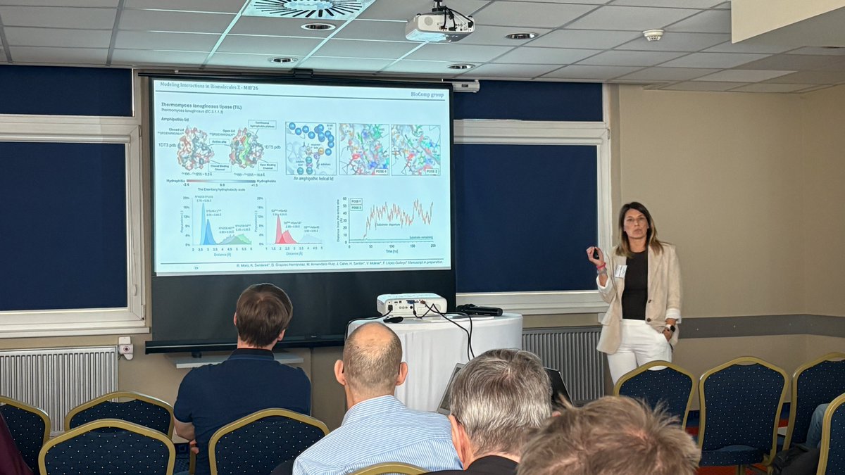 BioComp_UJI's tweet photo. Great experience participating in the 10th Modeling Interactions in Biomolecules (MIB X) conference!🧬✨We (@swiderek_k   &amp; @vicente_moliner) had the pleasure of sharing the latest research and results from @BioComp_UJI  team.
@inam_uji, @UJIuniversitat https://t.co/ig0Xq5gcAF