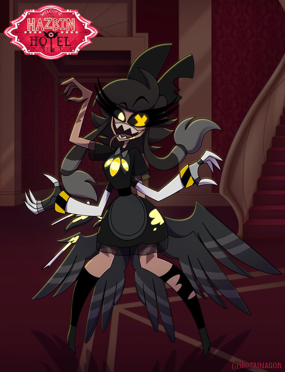 potainasor's tweet photo. CYN x Hazbin Hotel 🖤🪽

Cyn from Murder Drones in the Hellaverse style Fanart by potainasor 

Available as a keychain pin and standee in my acggoods store (link in bio)🛍

#Hellaverse #murderdrones #helluvaboss #hazbinhotel #cyn https://t.co/sKalmLrLbK