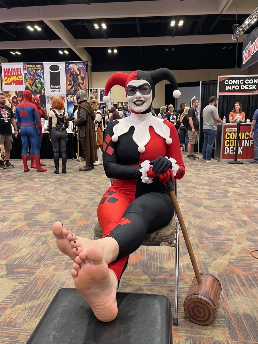 slavic_katya's tweet photo. Harley Quinn Cosplay  Part #1
#cutetoes #gothgirl #harleyquinn #cosplay https://t.co/qtapjtNedm