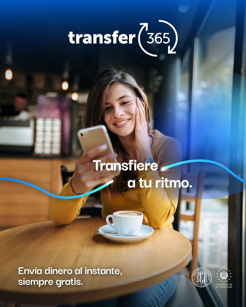 bcr_sv's tweet photo. Con Transfer365 tu dinero se envía más fácil que nunca 💸📲. Disponible 24/7 desde la app o banca en línea de tu institución financiera. https://t.co/r93c60G6mj