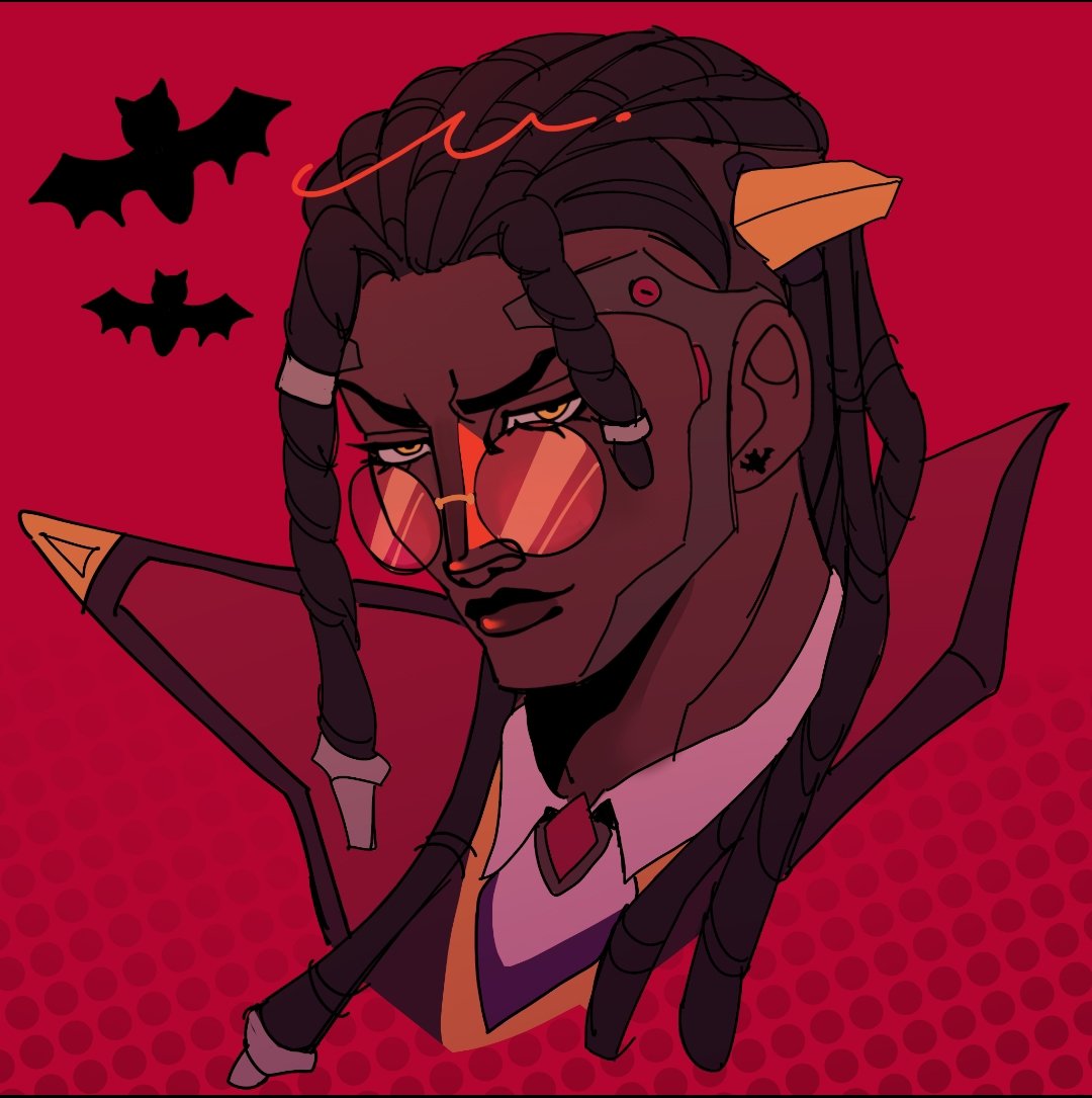 LaStellaTWT's tweet photo. Doodle of the vampire hero i love him a lot🖤❤️

#overwatch #doctrine https://t.co/BGDyDJjxZO