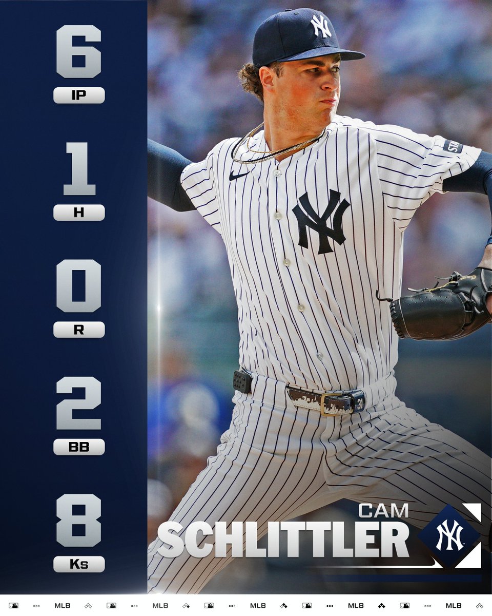 MLB's tweet photo. Cam Schlittler in September:
21 IP, 6 H, 2 ER, 27 Ks 🤯 https://t.co/IIis36ZZ1Y