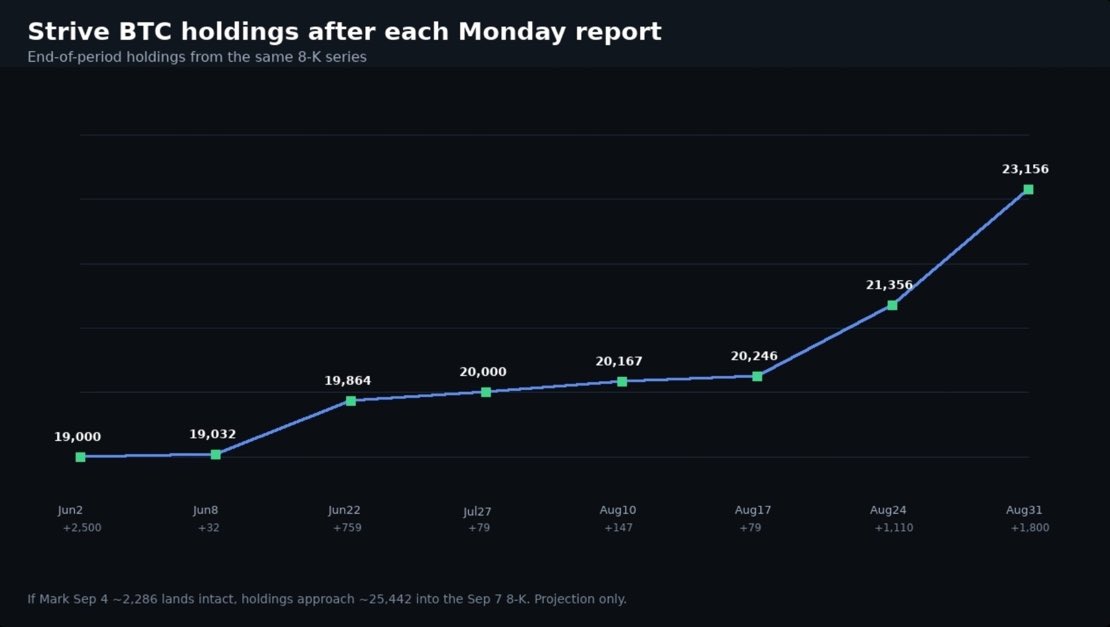 Micro2MMacr0's tweet photo. $ASST has grown their $BTC stack by almost 15%, in 2 weeks, near the bottom of the bear market. All while the mNAV value of their BTC holdings has gone up. 

Do you see what's happening yet? https://t.co/TzGPBkA31s