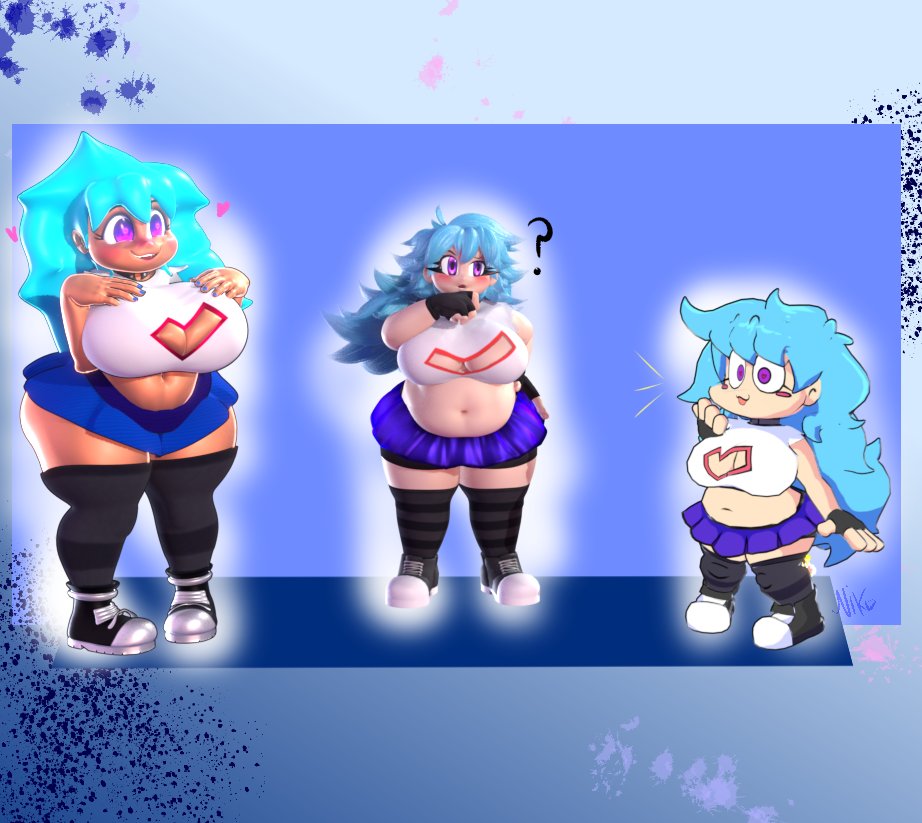 NikoTheArtist27's tweet photo. "You know what they say, the more the merrier(?)"

another silly render of Skyblue but now with two more included!

#fnfskyblue #skybluefnf #fridaynightfunkin #fnfmod https://t.co/gvgD8jS1x3