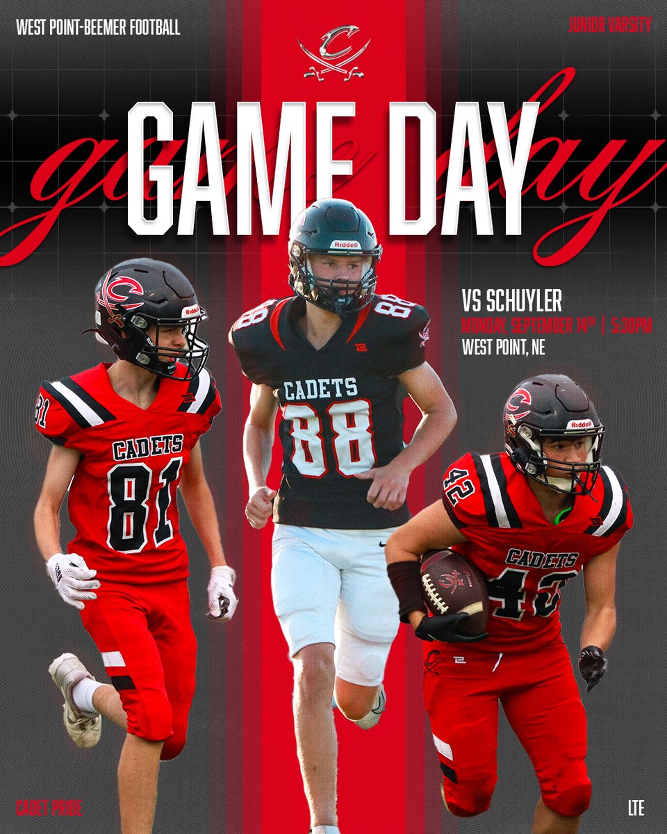 WPBFootball's tweet photo. JV GAME DAY!
Game 3
🆚Schuyler Warriors
📍West Point, NE
🗓️Today, Sept. 14th
🕠5:30pm CST
📷Stream: https://t.co/nppLsZhWH6
#LTE #BeTheBrick #5for1 https://t.co/hk0tjvDSK2