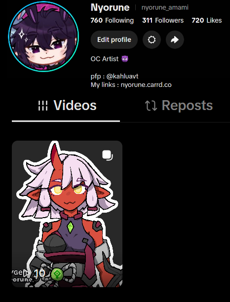 Nyorune's tweet photo. Trying to revive my old Tiktok account! https://t.co/UsddusNFVb