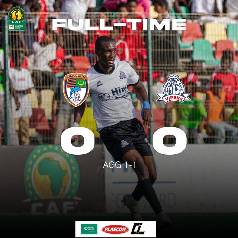 marvinjohnz25's tweet photo. Vipers Bow out of the CAF qualifiers as Nouadhibou from Mauritania advance to the next round.
The Ugandan Champions were eliminated on away goals rule . They played 1:1 in Kitende and played 0:0 in the reverse fixture.#TotalenergiesCAF #Venomsupdate https://t.co/HxFXzCvE0G