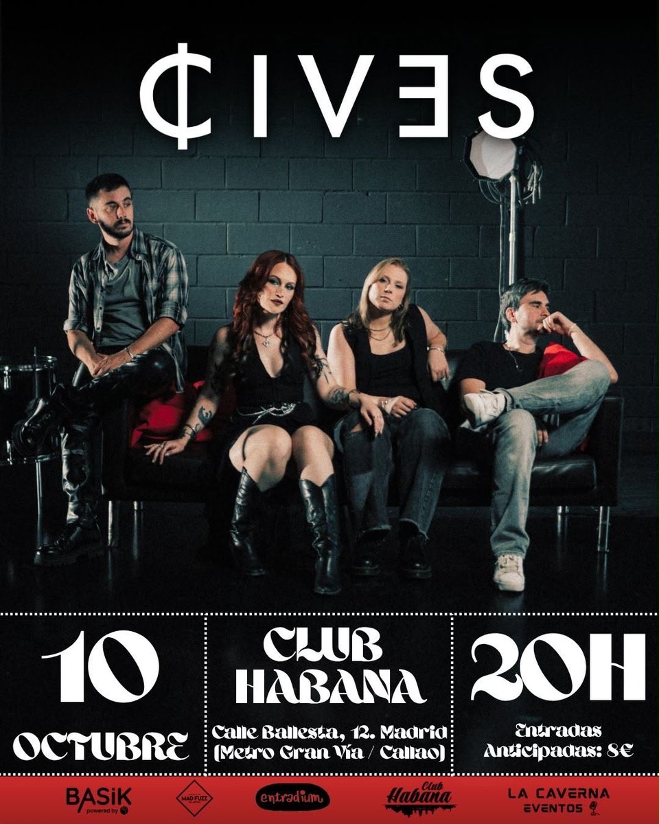 civesband's tweet photo. SORPRESA 🔥

¡¡VOLVEMOS!! EL 10 DE OCTUBRE EN HABANA CLUB (MADRID) 🔥

¡PILLA YA LAS ENTRADAS!

https://t.co/kJciFy19VZ https://t.co/eHKHhXXpxR
