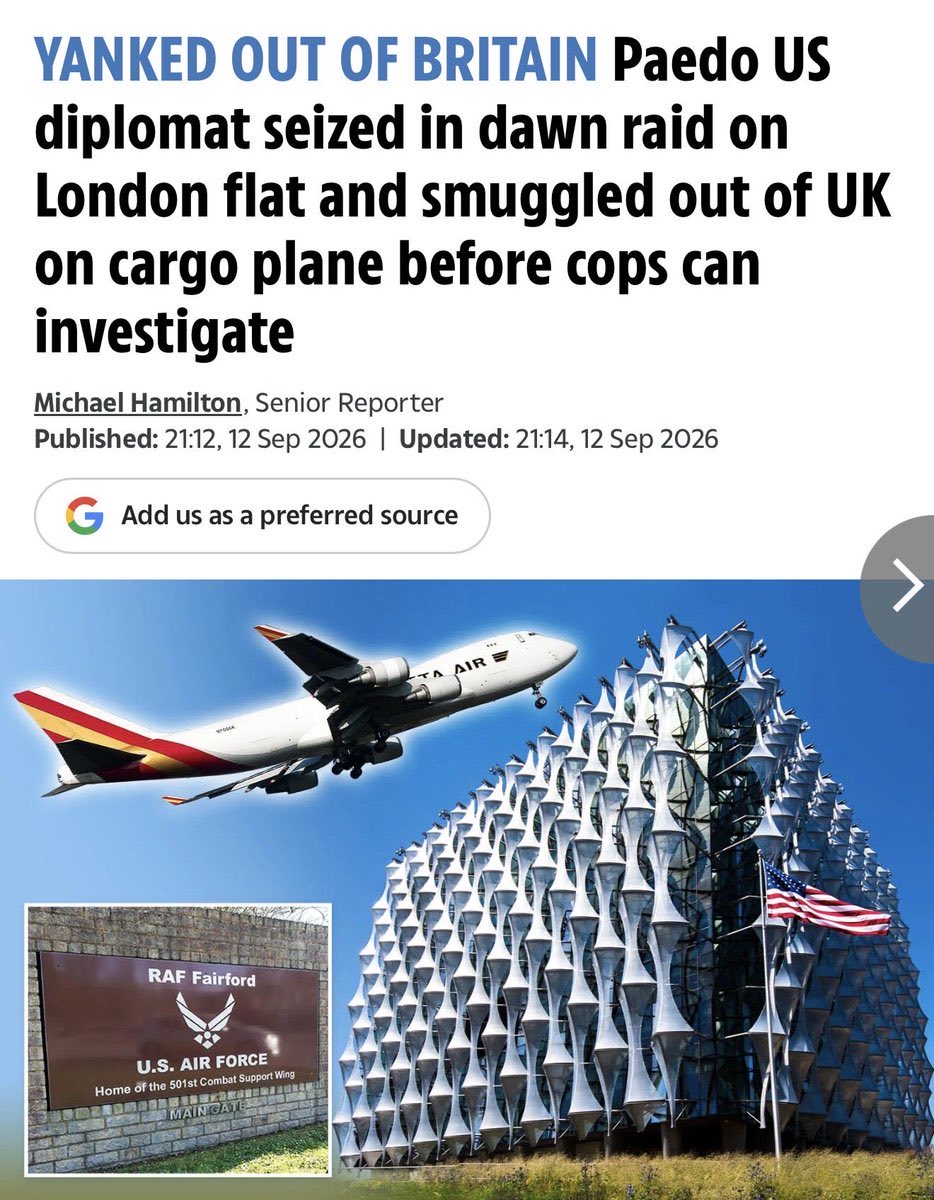 aliciakearns's tweet photo. Offences on British soil must be answered in British courts. A US embassy employee has left the UK while under investigation over indecent images of children.

Were UK police told before or after this man left Britain? 

Was a waiver of immunity sought? 

What is being done to bring him back?