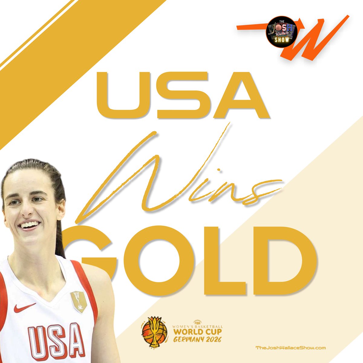 JoshWallShowLLC's tweet photo. TEAM USA WINS GOLD!  #FibaWorldCup #TeamUSA #WNBA #TheJoshWallaceShow https://t.co/uiig89uoyu