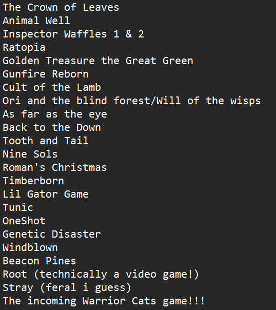 ACRIDDOGGO's tweet photo. 50 SFW games with anthros that will please the furries &amp; scalies on top of my head (counting sequels but honestly i could give many more) https://t.co/F0S3Wej6jV