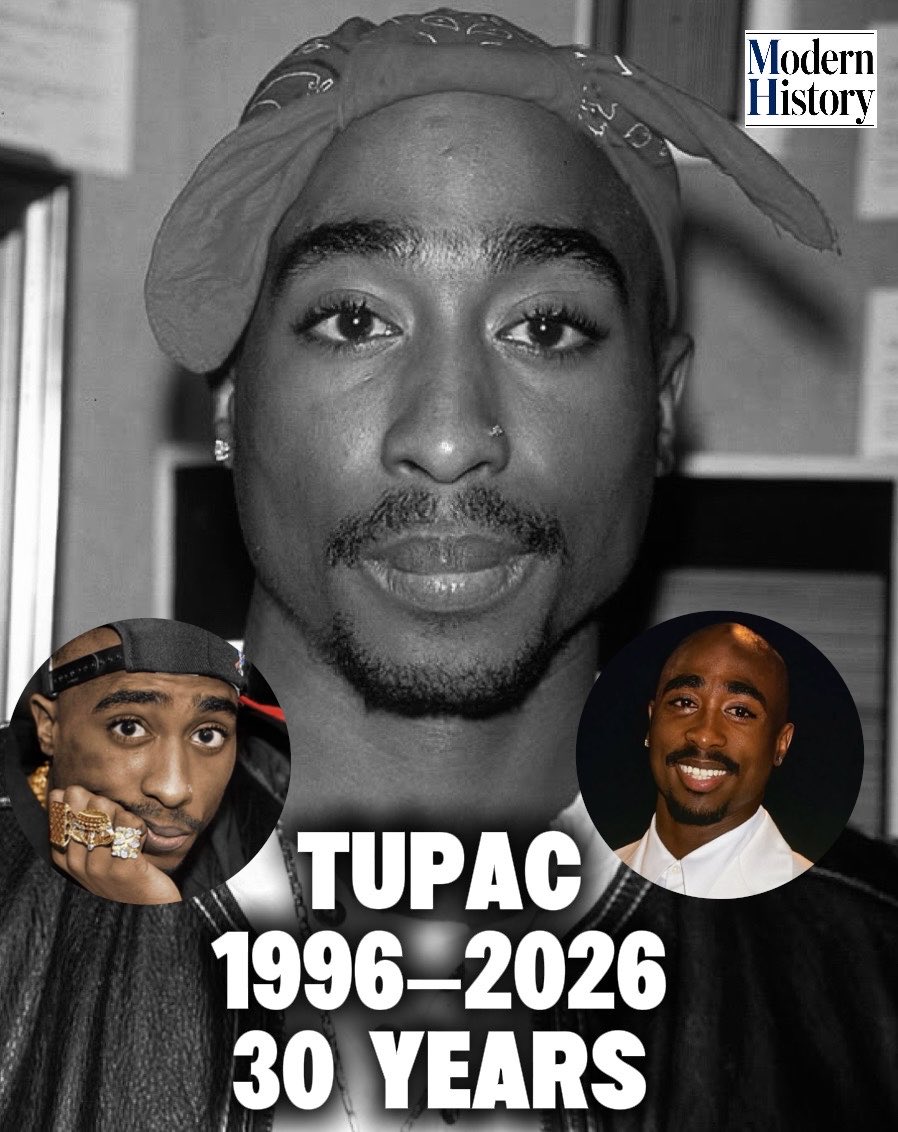modernhistory's tweet photo. Tupac Shakur died on 13 September 1996. Thirty years later the voice is still louder than the ending.

Which Tupac song do you still play? https://t.co/hhi7YjgStp