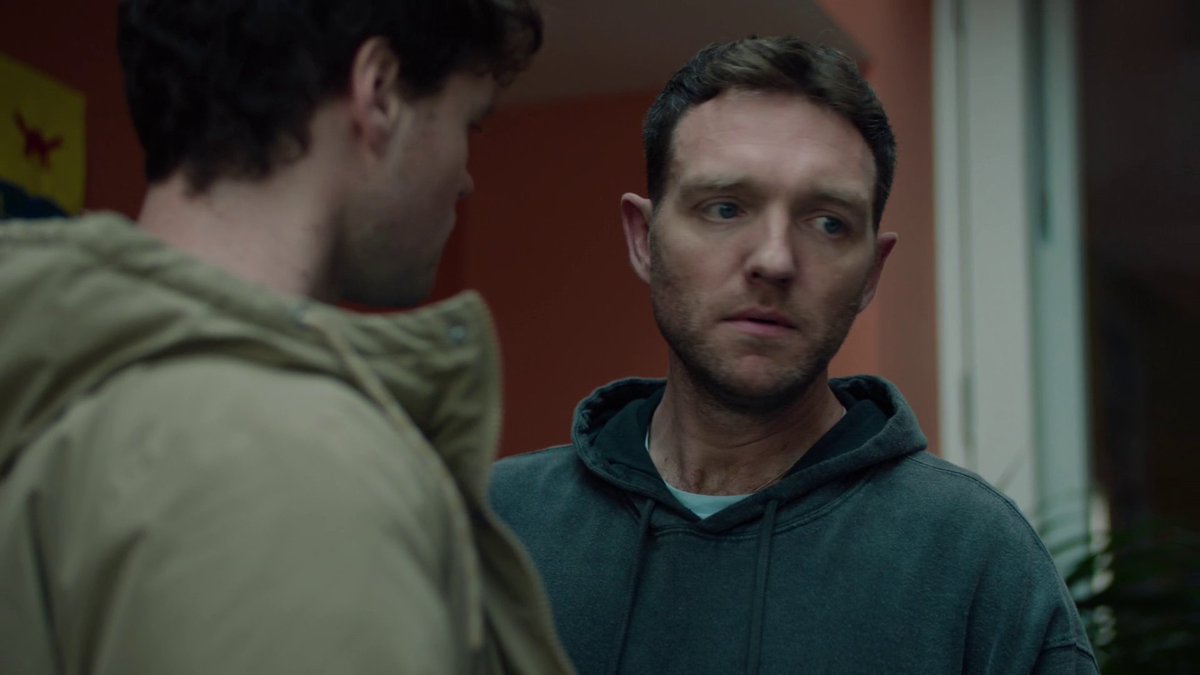 TomMcChaos's tweet photo. Tom McKay elf-ear-maxxing (affectionate) as DJ in The Suspect https://t.co/8nkfzy1hJS