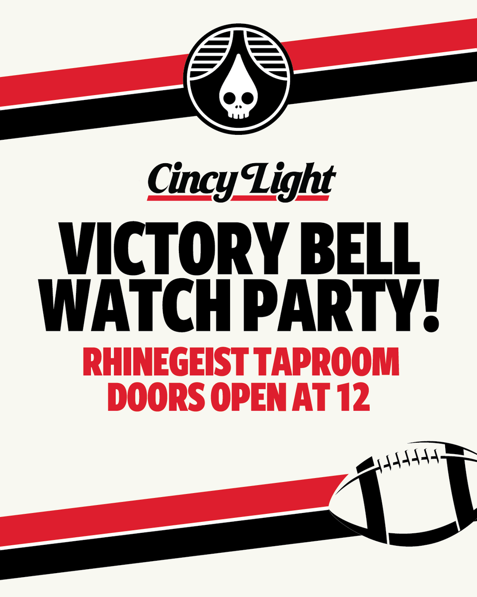 GoBEARCATS's tweet photo. We're taking the party down the hill this weekend! ποΈ
Pregame at the @rhinegeist taproom with @CincyLight pitcher specials, giveaways, and guest appearances, then march to TQL Stadium to watch @GoBearcatsFB face Miami. Doors open at noon! https://t.co/JR8Wk8tGYU