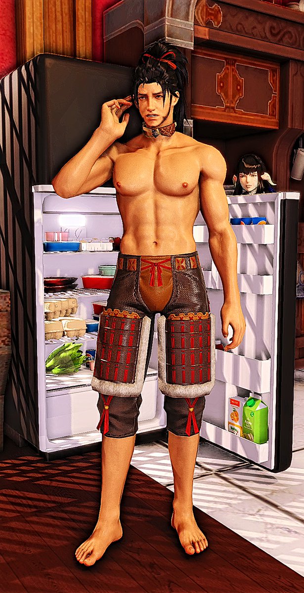 FF14HerElegancy's tweet photo. Lord Hien: "MOM!"
Lady Cait'alla: "Yes, Baby"
Lord Hien: "There is no Food in the Fridge!"
Lady Yugiri: "ARE YOU FUCKING KIDDING ME, SHUN?!"
Cait'alla: "..."
Wandering Minstrel: "..."
Fridge: "..."
Yugiri: ๐ช
Hien: ๐ฑ
#HienCaitGiriWM | #GPOSERS | #eliomods | #ffxivgpose | #wolship |