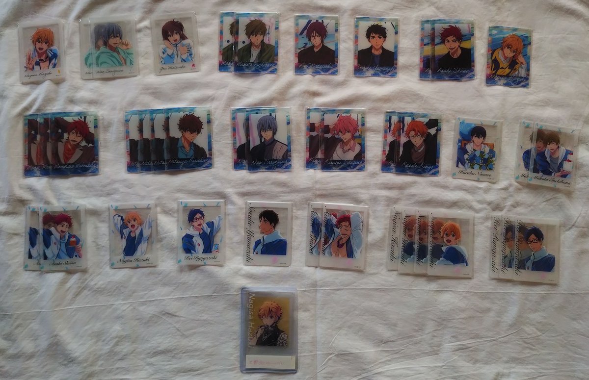 nino_actor's tweet photo. 【交換 譲渡 買取】Free! オケコン 2025 チェキ風クリアカード

【譲】
画像①②ノーマル
画像③オーロラ
☆遙 ☆真琴 ☆凛 ☆郁弥 ★宗介 旭  日和 渚 怜 愛一郎 百太郎 ★夏也 尚 ★貴澄 ★楓 江

【求】
画像④オーロラ
定価(+送料)

オーロラ、コンプ目的

続く↓ https://t.co/IPnwF6XKuL