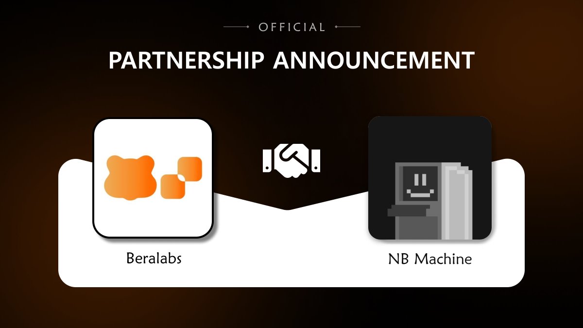 Bera_labs's tweet photo. Labs meets @nbmachines_rh🤝     

We’re bringing something back to the community.    

Raffle live in Discord⌛ https://t.co/Va6q53JU0S