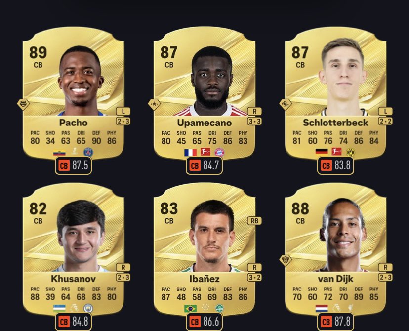 BoostingYou_'s tweet photo. The best CBs on FC27 https://t.co/TQNqo4M88O