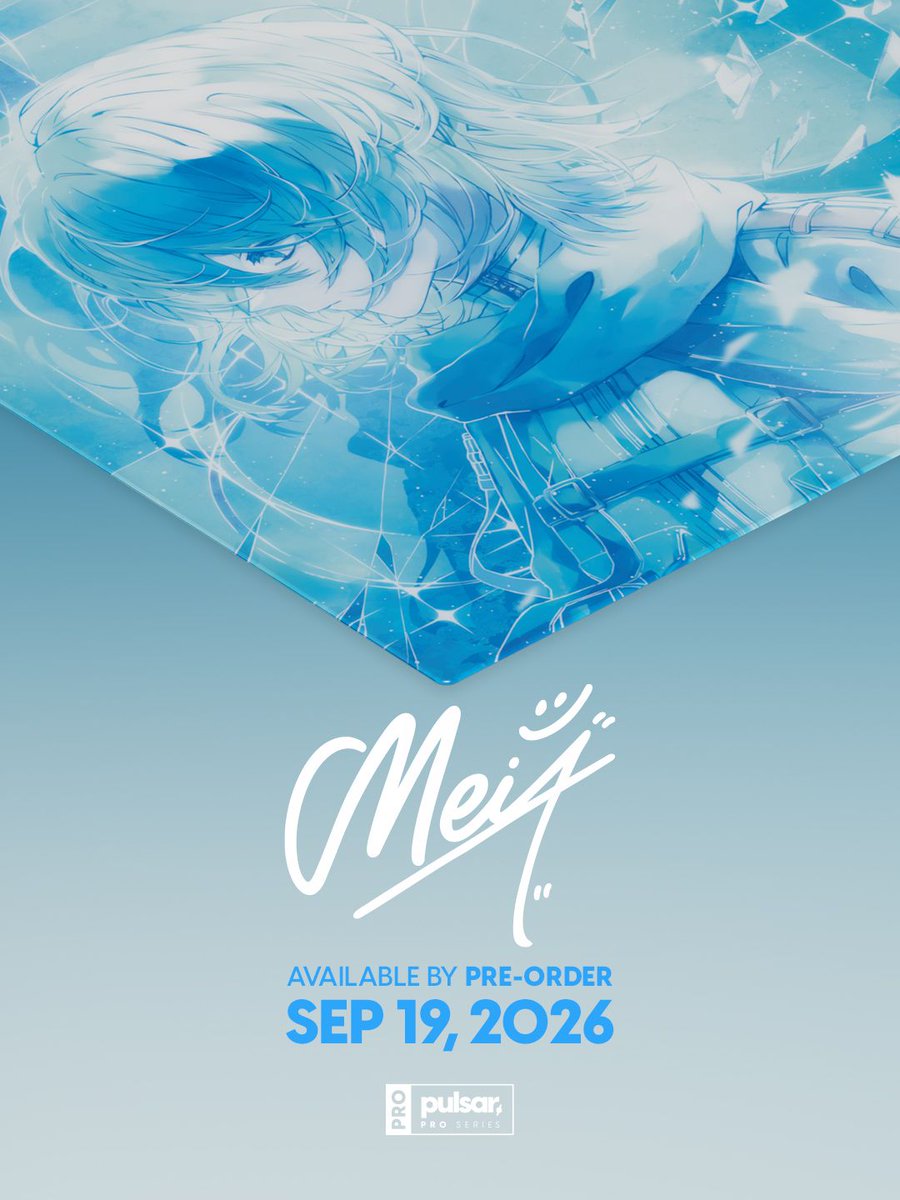 es_pulsar's tweet photo. PRO Series Meiy 2nd Edition Pre-order

The wait is almost over. Meiy 2nd Edition pre-orders are open exclusively through our official Pulsar website.

Details:
Pre-order Starts: Sep 19, 2026 at 2:30 PM (KST)
Available at: Pulsar Official Website (Exclusive)
Estimated Shipping: Late October 2026

Please note: The product will become available at all official Pulsar retailers after the pre-order shipments are fully completed.
