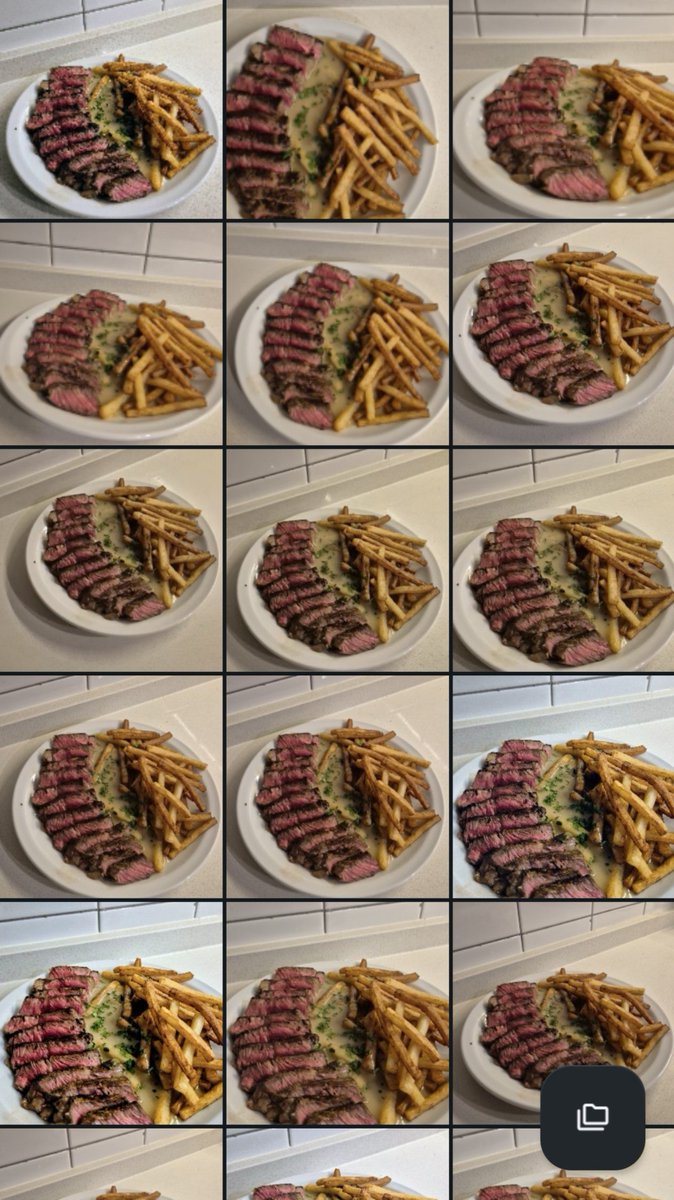 poggibru's tweet photo. Volví a hacer el bife de chorizo de la polemica: mejoré el punto de la carne, espesé la salsa demi glace con un roux rubio y a las papas fritas les hice doble cocción. https://t.co/Xugbzx8Uwd
