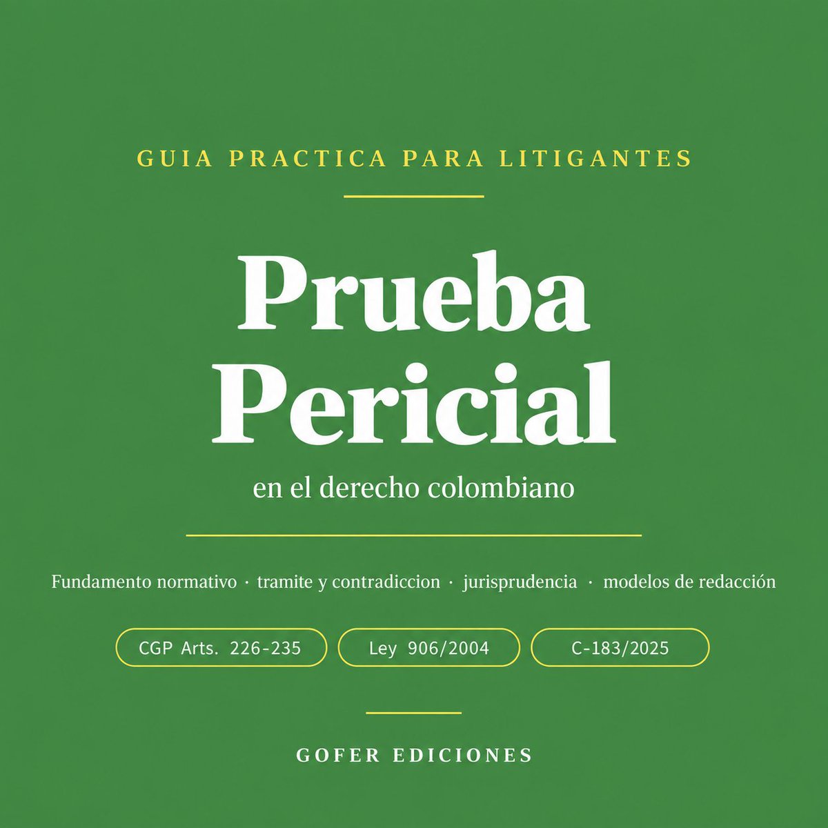 juridicascol's tweet photo. ⚖️ GUÍA PRÁCTICA PARA LITIGANTES: PRUEBA PERICIAL.

Una herramienta diseñada para abogados y litigantes que necesitan comprender, solicitar, controvertir y valorar correctamente la prueba pericial en Colombia.

Para Descargar  👉 https://t.co/HT0Z6S3Cxw https://t.co/AwXFo4XI6B