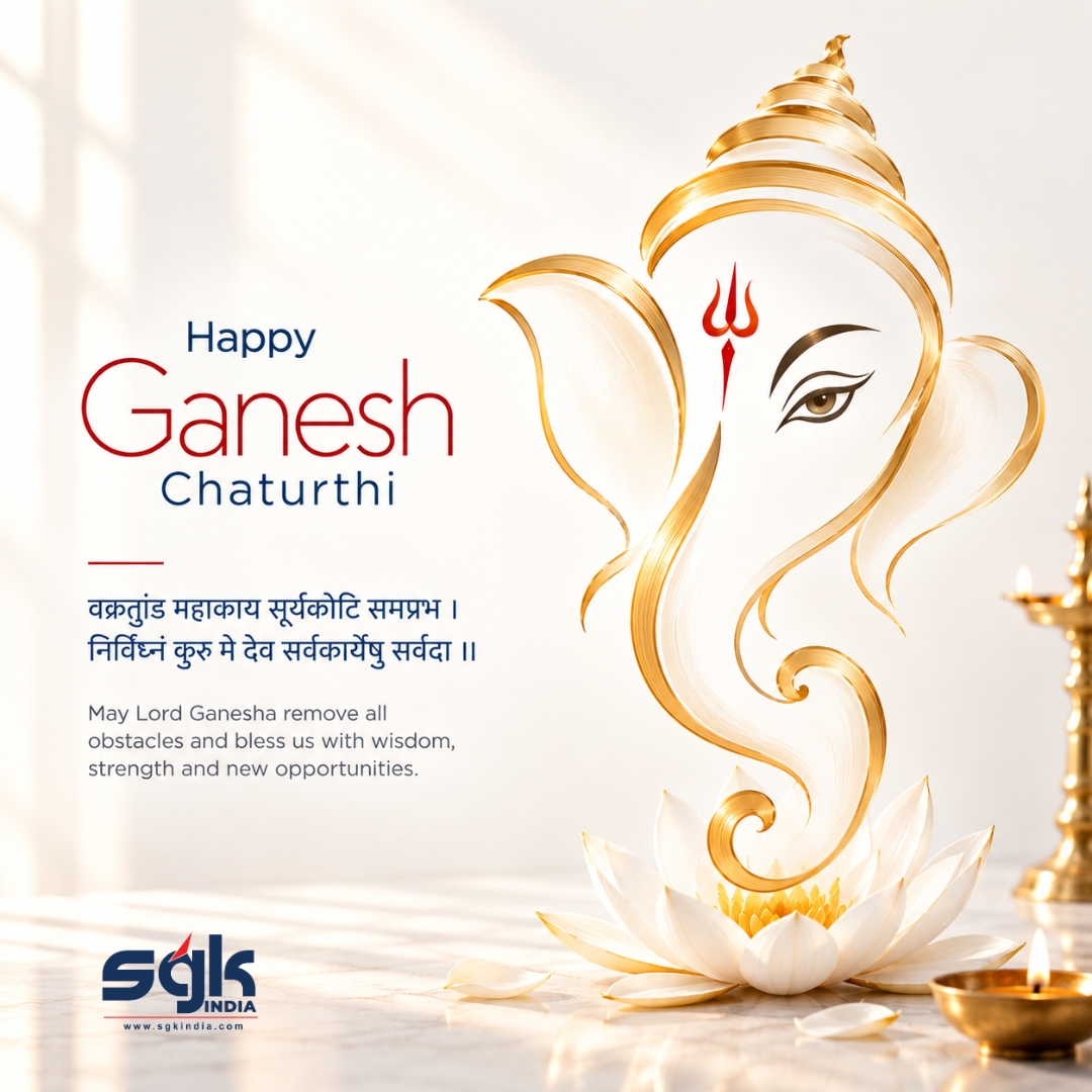 sgkindia's tweet photo. Happy Ganesh Chaturthi!

May Lord Ganesh remove obstacles, bring clarity to our work, and inspire continuous improvement, stronger teams, and a brighter tomorrow.
Wishing you and your family peace, prosperity and success.

#GaneshChaturthi #SGKIndia #FestiveGreetings https://t.co/kScOqM581N