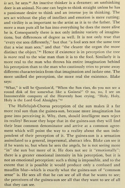 jacqmusik's tweet photo. Blake's embrace of imagination stems from the belief that it does not merely embellish reality, but rather that it is what allows us to perceive reality more fully. 

The richer and more unified the act of perception, the more of the world we actually see. https://t.co/cBpzOV5Rfz