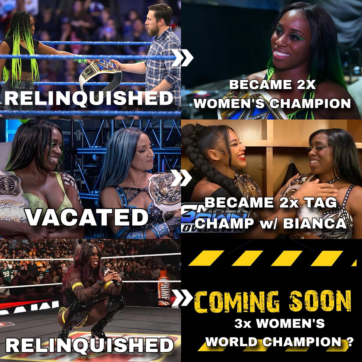 TheeCautionPage's tweet photo. naomi ALWAYS finished her story ⚠️ https://t.co/qdytpK1Evs