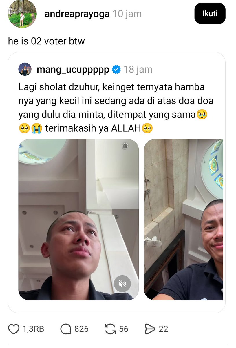 qrivasiii's tweet photo. Pagi pagi udah pada ribut!
Konteksnya si mang Ucup tukang jus bikin status kalau dia bersyukur sama kehidupan dia yang sekarang,
Terus ada yang nyeletuk dia ini 02 voters, menurut kalian haruskah semua hal dikaitkan sama politik?
Kalau liat komennya sih banyak yang pro dan kontra ya