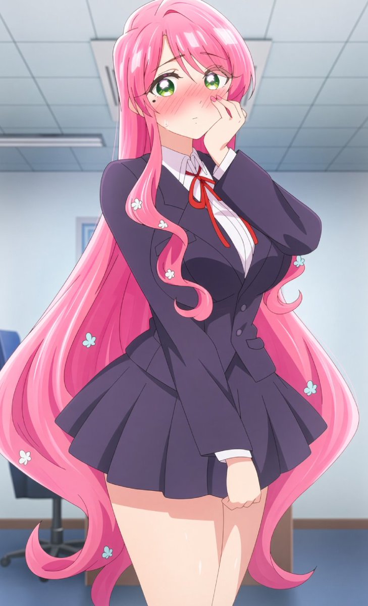 ANMO_Sugoi's tweet photo. Hahari luciendo el uniforme escolar de su hija Hakari. No importa cuántas veces la veamos usando este uniforme, nunca serán suficientes ❤️ https://t.co/ClfZmRXZ2h
