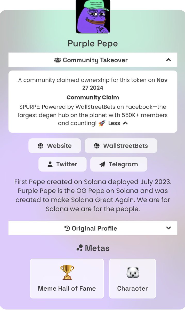 PurpeMdO's tweet photo. *ribbit* 💜🐸 solana:HBoNJ5v8g71s2boRivrHnfSB5MVPLDHHyVjruPfhGkvL https://t.co/rxL7pykSUM