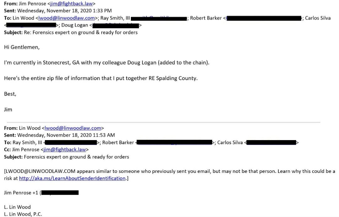 staciburk's tweet photo. @AnnTini20248 In early January 2021, AFTER former NSA Jim Penrose, who was working on Powell's team told me their FBI investigators interviewed their asset Kenneth Scott Koch, who posed as a Federal agent and sought to plant the false story they sought for me to repeat for the FISA warrant, Phillips and other Flynn and Powell team members and allies doubled down claiming Penrose was an infiltrator and not to believe anything he said. I went into debt tens of thousands of dollars to secure the truth including compelling by court order the video Koch secretly recorded of Flynn and Powell's FBI agents interviewing Koch (that former NSA Jim Penrose mischaracterized and @charlesornstein editor from @propublica inaccurately conveyed in the "Big Lie" article). Here is the link to the actual video of their "clean up" interview of Koch so they could make it appear as if they were actually investigating his fabricated lies; https://t.co/x4sSgZD1So

Gregg Phillips claimed he was working directly with the FBI and DOJ in November 2020 and well into 2022, and that his team had secured the proof that everything Koch claimed was legit. Phillips claimed his team had secured the phone tracking data proving exactly how and where the counterfeit ballots were taken from the Korean Air jet HL8230 and inserted into the count at the Maricopa County Election Center. @propublica @dougbockclark @AlexandraBerzon @mshalhoup ignored these recordings and texts of Phillips, publishing only former NSA Penrose's comments because by that time Penrose feared he might have been implicated in the kidnapping of my family and me because he knew I had been meticulously gathering receipts, by then he was actually acting as a confidential informant to the FBI and DOJ. They sought to throw me under the bus to protect Penrose's reputation even though he straight up lied over and over about the "source" being a baggage handler, etc. because he was concealing the failed FISA warrant fraud scheme.

Penrose role in the FAILED attempted fraud scheme for the FISA warrant they tried to use me for on or around November 17, 2020, was acting as a "fixer" to secure the audio recordings I had made and to terrorize, contain, manage,  and discredit me. In mid December 2020, Penrose and Doug Logan, along with the 1AP guys played a key role in the Antrim County voting machine breach (but Penrose was not indicted). In January 2021, a few weeks later, Penrose was instrumental in the Coffee County voting machine breach (but again he was not indicted, and he testified as a witness in the Fani Willis case, where he reportedly lied and perjured himself).

After 2000 Mules came out, I texted Phillips to confront him on his January 2021 claims to me regarding Korean Air. Below was Phillip's response and Penrose texts after the failed FISA warrant scheme had fallen through.