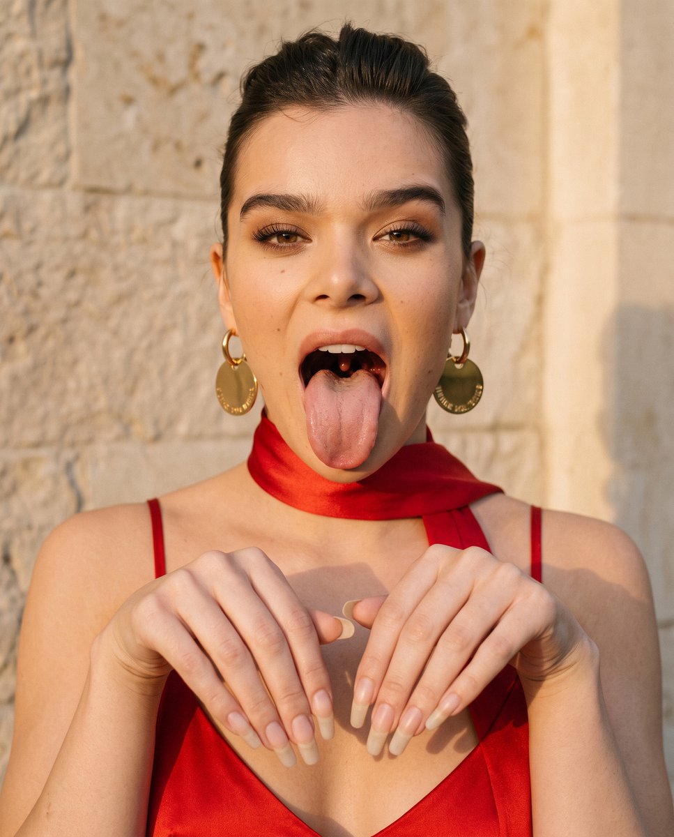 CelebFaceCardAI's tweet photo. Millie Bobby Brown 
Sydney Sweeney
Hailee Steinfeld
Elle Fanning
Which one does the red dress suit best? https://t.co/loy52GziTu