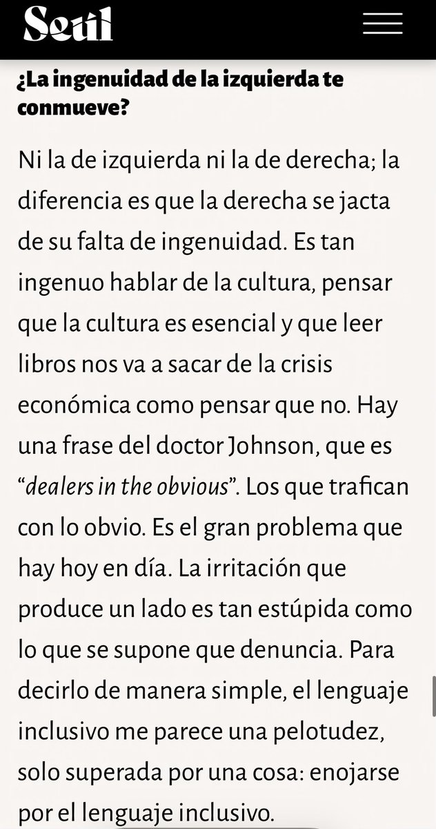 icevainillaice's tweet photo. Ahora que todos saben quién es Victoria Liendo vean la nota que le hizo a Llinas. 
Lo interesante no son solo las respuestas sino la exhibición del típico pensamiento burgués conservador de las preguntas. https://t.co/mPhOW1PzVs
