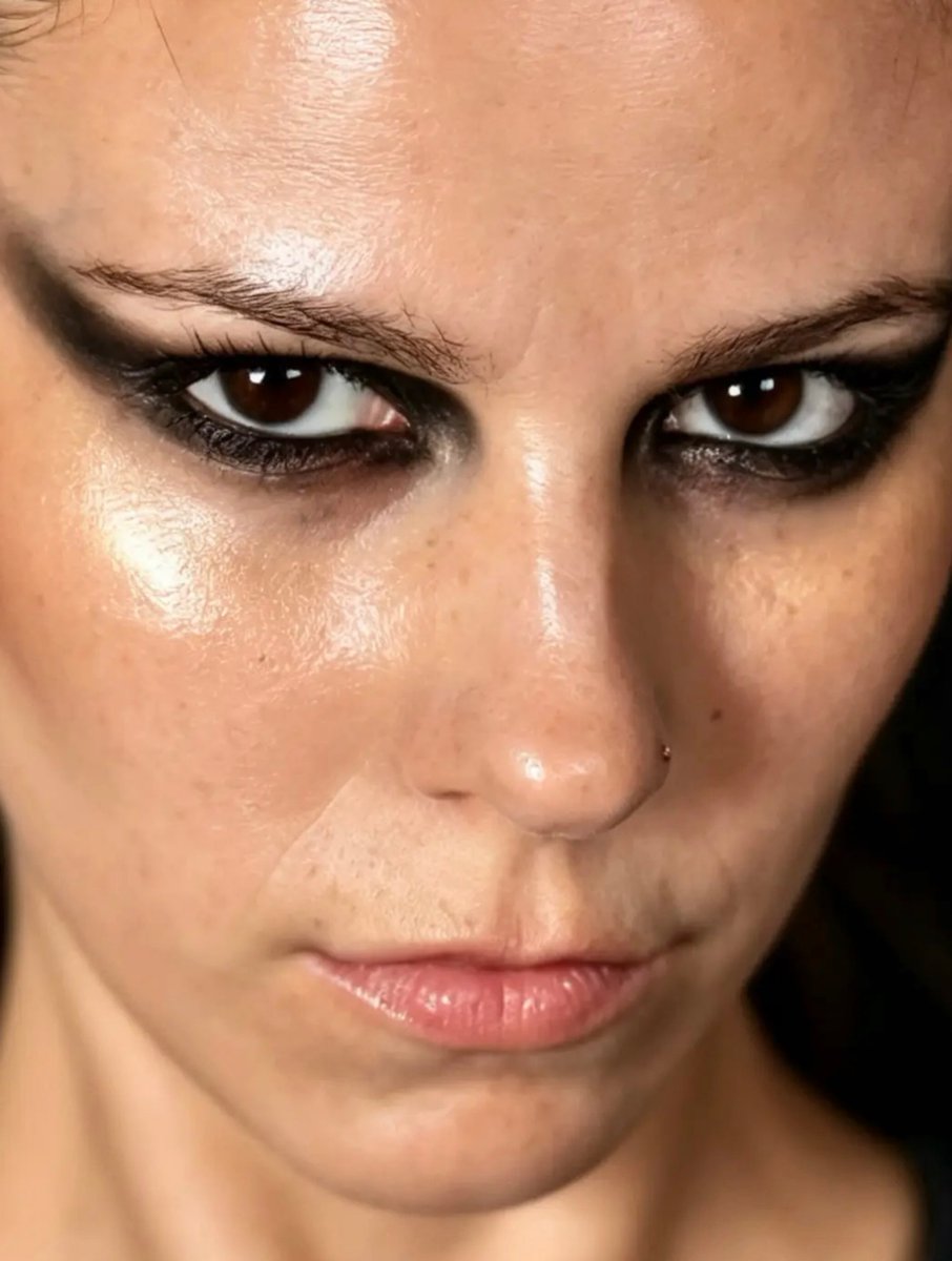 SeanDyson22812's tweet photo. Eleganza dark e carattere deciso. Un make-up ispirato alle passerelle: occhi intensi, pelle luminosa e linee nette che trasformano il volto in un’espressione unica. Ogni dettaglio racconta una storia. Model @chiaracorona. Make-up @leossignaturebeauty https://t.co/36B2VjRzJd