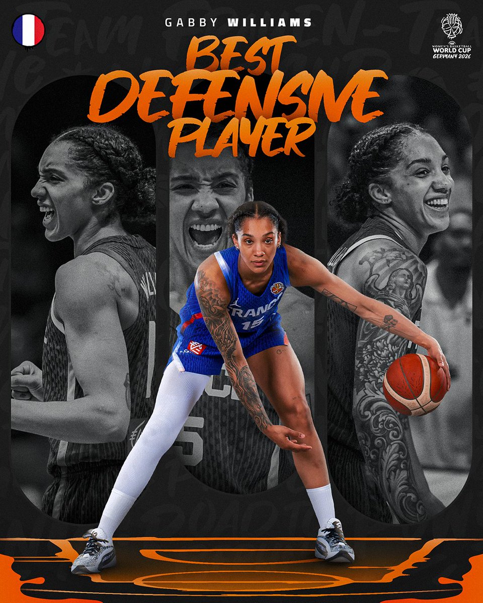 FIBAWWC's tweet photo. LEFT IT ALL ON THE COURT. GABBY WILLIAMS IS THE FIBA WOMEN'S WORLD CUP BEST DEFENSIVE PLAYER.

💪  FULL STORY https://t.co/3f47FY6SUa
