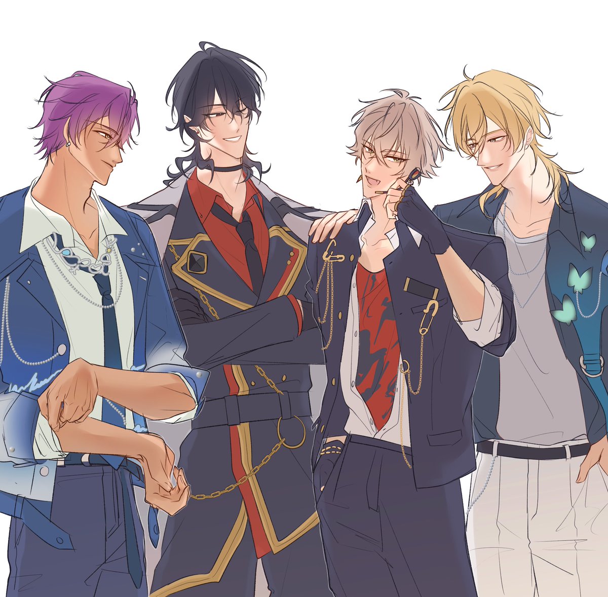 nymphrse's tweet photo. its really cute that theyre matching in pairs
#あんスタFA #UNDEAD https://t.co/4hbLxxLADg