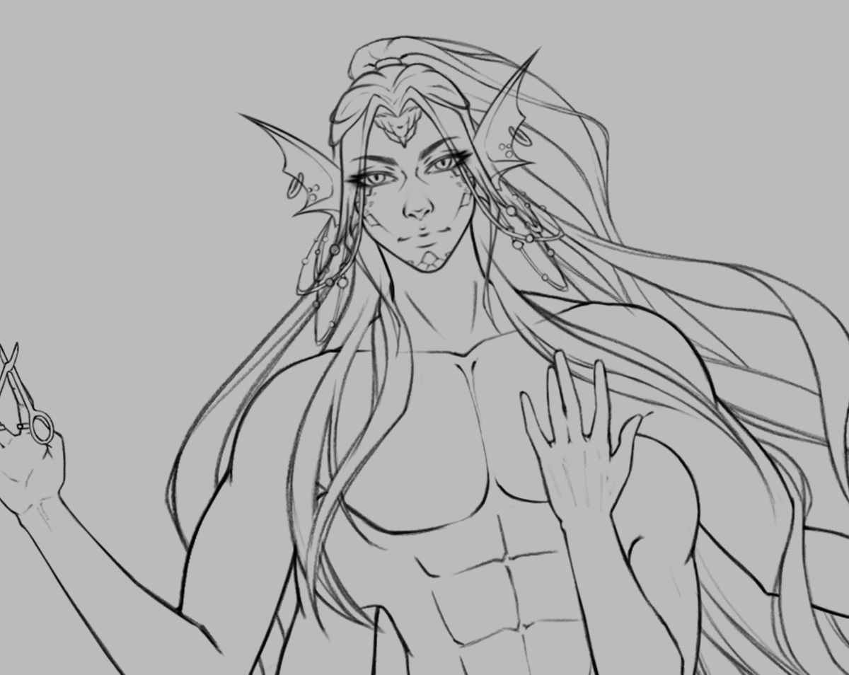 deila96's tweet photo. Got some feedback recently that my adopts lack flavor. So, how about I just focus on making this one absolutely stunning? WIP time! 👀🐍✨
#adoptable #WIPㅤ #naga #conceptart #OCㅤㅤ https://t.co/8US8EuYIFR