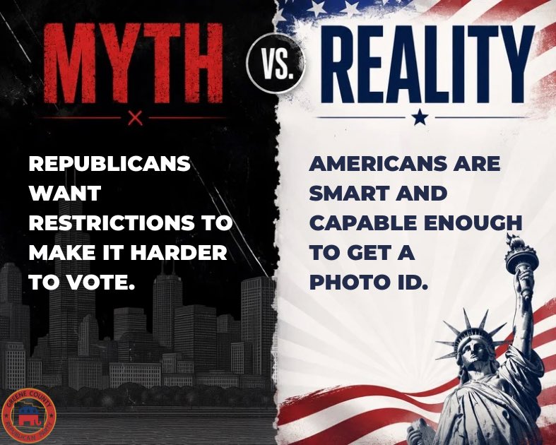 gcrpoh's tweet photo. They act like voters can’t get a photo ID.
Most already use one to drive, bank, fly, and work.
Issue 3 doesn’t add a new barrier. It protects the ID rule Ohio already has.
YES on Issue 3.
#VoteYourValues #YesOnIssue3 https://t.co/N52RaCrmhh