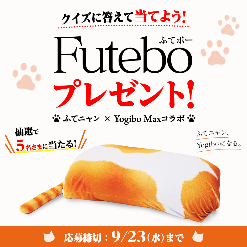 ymobileOfficial's tweet photo. ＼🐱Futeboが当たる🎁 5日間クイズチャレンジ！／

🔍参加方法
① @ymobileOfficialをフォロー
② この投稿をリポスト

💡さらに、当選チャンスを増やそう💡
今日から5日間、毎日投稿されるクイズに挑戦！
（クイズ投稿はリプライをチェック👇）

クイズに正解するたび、応募口数が1口追加✨
5問全問正解で、最大5口追加に！

答えは各クイズ投稿へのリプライで教えてね💬