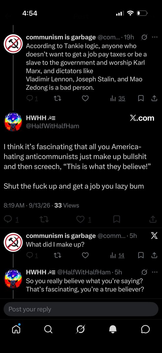communismisass's tweet photo. I was going to post a comment about how cannibalism happened during the great leap forward before @HalfWitHalfHam blocked me from commenting. Communist can’t handle it when you tell them the truth that command economies leads to people dying of starvation. https://t.co/RBcsapEyU6