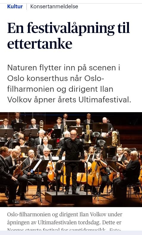 Sunshine4Media's tweet photo. #EntertainmentNorway 😊...🕊️💃
#Musikk 🎧⛸️🤣
Features: #OsloFilharmonien og #Dirigent #IlanVolkov #Ultimafestivalen
#CélineDion 
#Oprah &amp; more...

En festivalåpning til ettertanke
https://t.co/6WMX7fpZrJ https://t.co/7diHZeKvlt