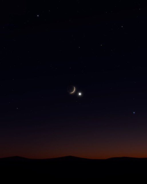 LeoAstral_'s tweet photo. La Luna esta noche junto a Venus. 😍 https://t.co/rqYztsZmSE