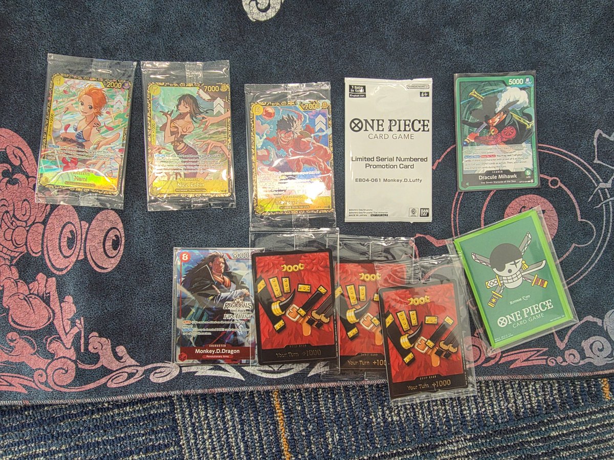 xtotxc's tweet photo. Top 4 at virginia regional as 30th seed!
Congrats to @dylhutcg for top 8 and brayan(brian) for 2nd place!
Lost to both of them
Tech was too good 😭😭
You will see me at locals with 4x.

Purple kaido ✅️✅️
Rg luffy &amp; ace ✅️✅️
Mihawk ❌️✅️✅️
Mihawk ❌️❌️ (brayan OP) https://t.co/s6wKgxEJpZ