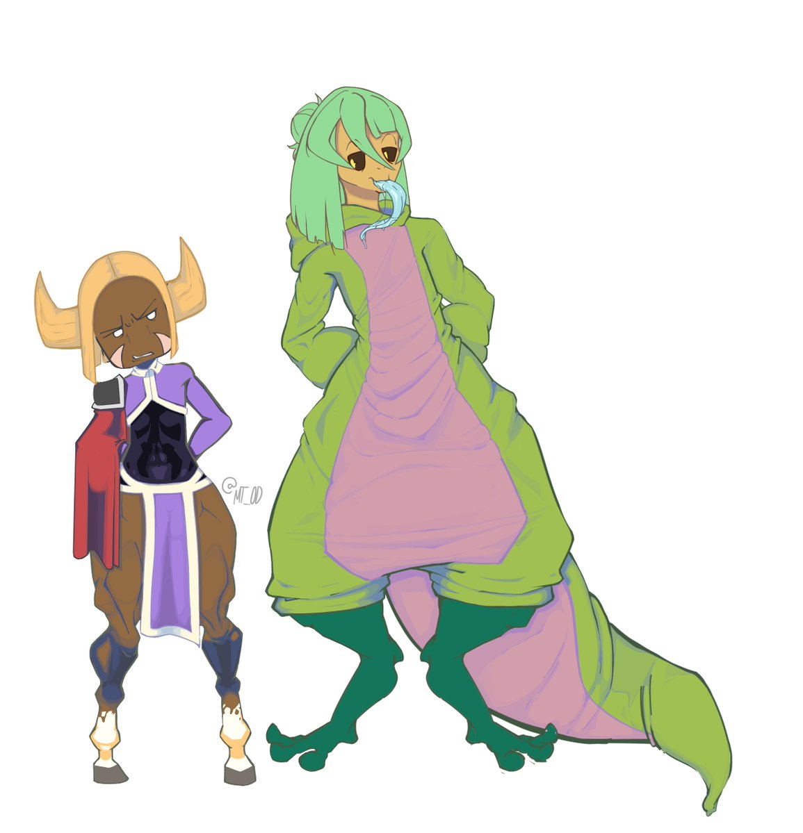 WitDaBlizzard's tweet photo. WIP: Working on some art of these two whilst trying to figuring out how to make plastic models in blender.

I took some liberties with the designs from their originals to see what could be improved- I.. kind of like the idea of a size difference between the two... https://t.co/6JKusXQnvt