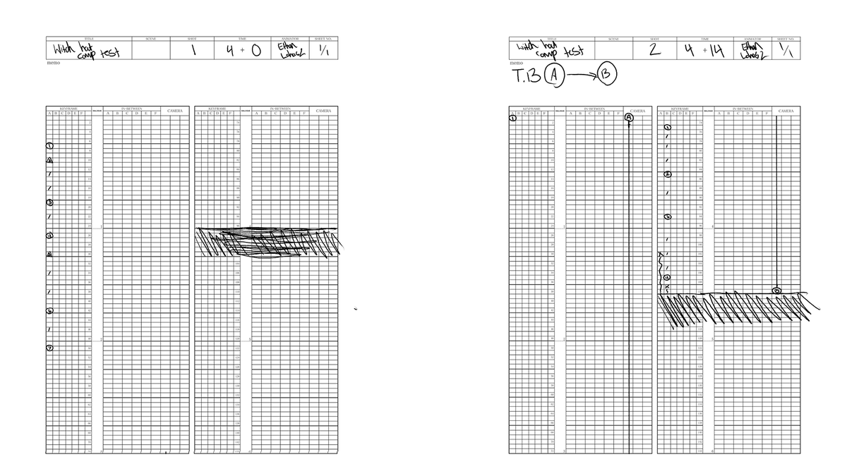 EthanAnims411's tweet photo. Here's a breakdown of my Witch Hat Atelier fan animation! I've also attached a couple of timesheets (some were really long, so I only attached the shorter ones). Feedback is always welcome! https://t.co/aqF6rxaPRq