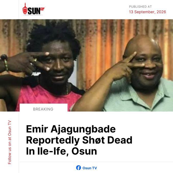 Dprime_otp's tweet photo. Omo… this one really hurts. 💔

Rest in peace, Ajagungbade. Your passing is a painful loss, and Osun State will surely feel it deeply.

May Almighty God grant your family, loved ones, and everyone you touched the strength to bear this loss.

May your soul rest in perfect peace. https://t.co/MMpCmcgt1n