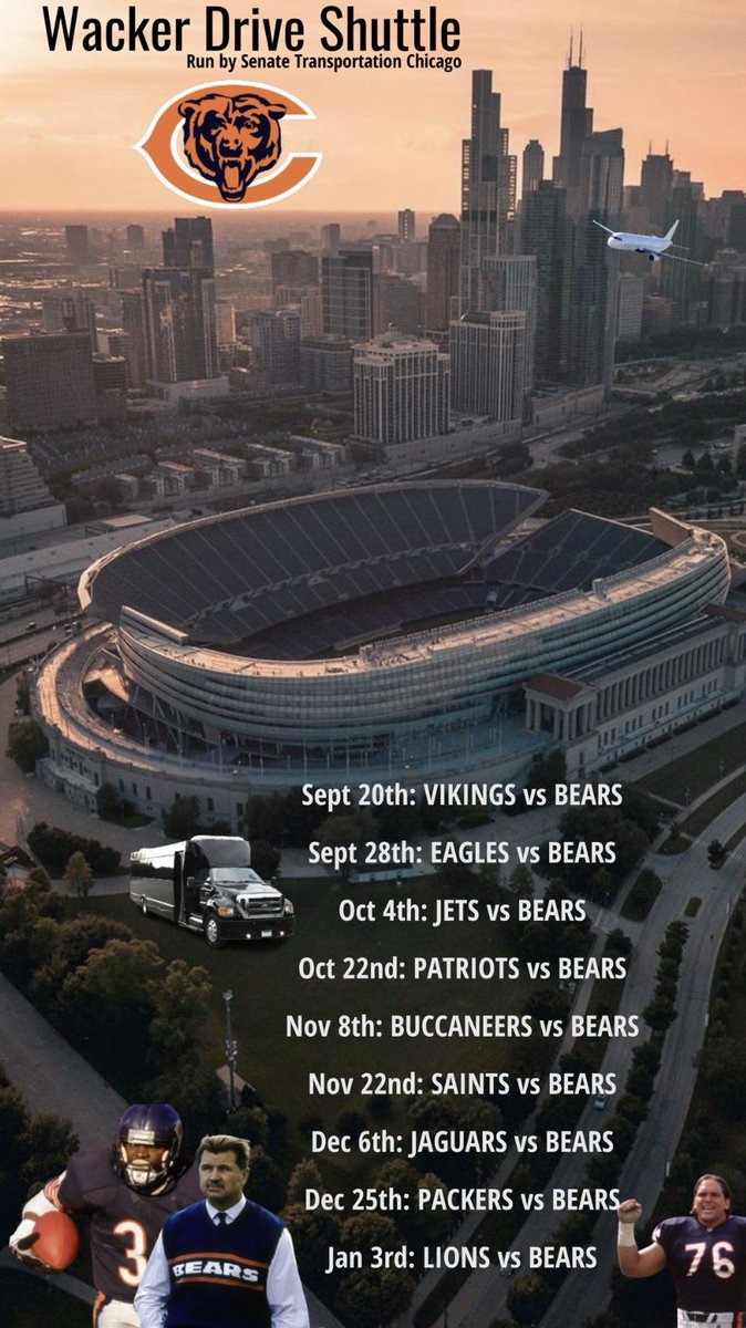SenateTransport's tweet photo. @ChicagoBears #Bears putting up #halftime NBA numbers!
#Skol up NEXT!
#WackerDriveShuttle to #SOLDIERFIELD
Book Online: 💻
https://t.co/4YS7lPdj6q
#ChicagoBears #BearDown #DaBears #ChiTown #LondonHouse #RiverHotel #Tailgate #Chicago #BullsANDbears #HalfTimeScore #NFC #Caleb #NFCnorth https://t.co/WZTwOCE45b
