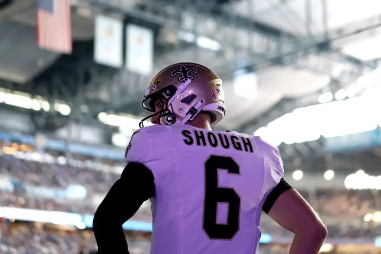 RGIII's tweet photo. Tyler Shough showed why the Saints have a chance this year.

At halftime against the Detroit Lions:

10/22 for 85 pass yds &amp; 1 INT

In the 2nd half and Overtime:

 25/34 for 326 yds 3 TDs &amp; 1 INT

Fought himself and his team out of a 21-0 hole.

He has no quit in him. LOVE IT. https://t.co/Gq5IH594Iy