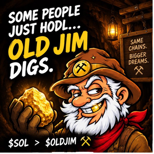 saitamaaweb3's tweet photo. @OldJimCoin @LaunchOnSF Some people just HODL…
Old Jim DIGS.
Same chains. Bigger dreams.
$SOL > $OLDJIM ⛏️
@OldJimCoin https://t.co/5XJuYgAPxv